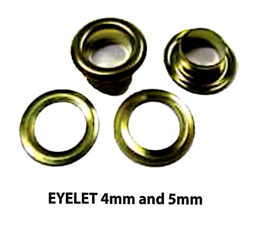 4mm Gold/Silver Eyelet Rings